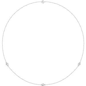Lab-Grown Diamond Bezel-Set Station Necklace