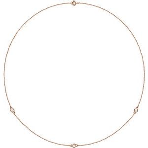 Lab-Grown Diamond Bezel-Set Station Necklace