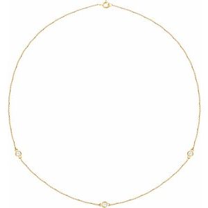 Lab-Grown Diamond Bezel-Set Station Necklace