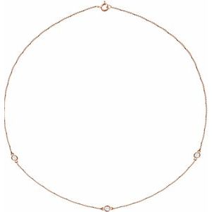 Lab-Grown Diamond Bezel-Set Station Necklace