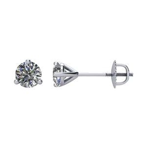Ladies Natural Diamond Earrings (Si2-Si3, G-H) — Platinum