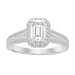 LADIES RING SEMI MOUNT 0.50CT ROUND DIAMOND 14K WHITE GOLD