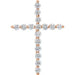 Ladies Natural Diamond Cross Pendant (I1, G-H) — 14K Rose Gold