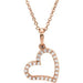 Ladies Natural Diamond Necklace (I1, G-H) — 14K Rose Gold