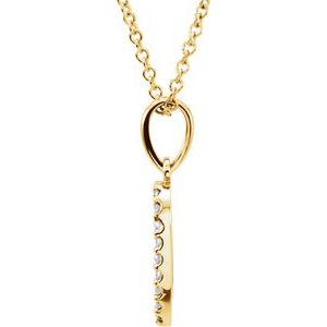 Ladies Natural Diamond Necklace (I1, G-H) — 14K Yellow Gold