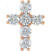 Ladies Natural Diamond Cross Pendant (I1, G-H) — 14K Rose Gold