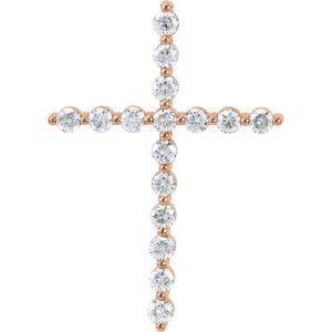 Lab-Grown Diamond Cross Pendant - Style R42307