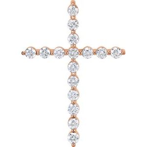 Lab-Grown Diamond Cross Pendant - Style R42307