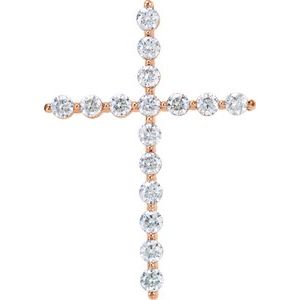 Lab-Grown Diamond Cross Pendant - Style R42307