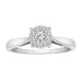 Ladies 0.25CT Round Diamond Cluster Fashion Ring In Sterling Silver