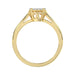 10K Yellow Gold Diamond Cluster Ring For Women 0.25Ct Round Diamond Fashion Ring