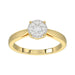 10K Yellow Gold Diamond Cluster Ring For Women 0.25Ct Round Diamond Fashion Ring