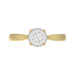 10K Yellow Gold Diamond Cluster Ring For Women 0.25Ct Round Diamond Fashion Ring
