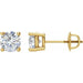 Ladies Natural Diamond Stud Earrings (Si1, G-H) — 14K Yellow Gold