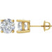 Ladies Natural Diamond Stud Earrings (Si1, G-H) — 14K Yellow Gold