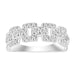 LADIES BAND 0.50CT ROUND DIAMOND 10K WHITE GOLD