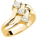 Ladies Natural Diamond Right Hand Ring (I1, G-H) — 14K Yellow Gold