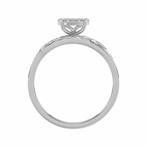 Sterling Silver Diamond Trio Ring Set 0.33Ct Round Women Bridal Engagement Wedding Set Fine Jewelry Gift