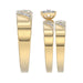 LADIES TRIOS SET 0.33CT ROUND DIAMOND 10K YELLOW GOLD