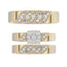 LADIES TRIOS SET 0.33CT ROUND DIAMOND 10K YELLOW GOLD