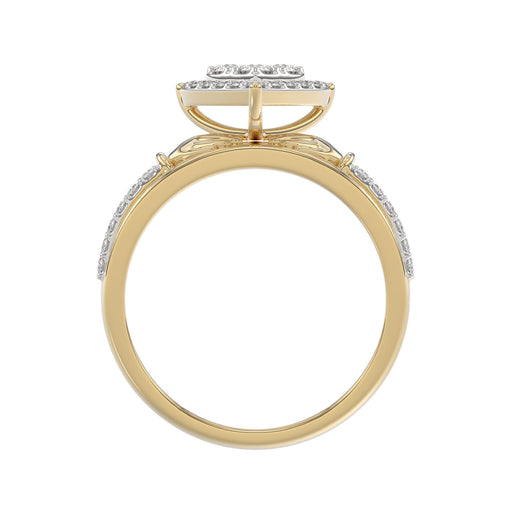 LADIES TRIO SET 1.00CT ROUND DIAMOND 10K YELLOW GOLD
