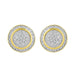 MEN'S STUD EARRINGS 0.25CT ROUND DIAMOND 10K YELLOW GOLD