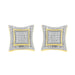 MEN'S STUD EARRINGS 0.25CT ROUND DIAMOND 10K YELLOW GOLD