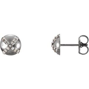 Ladies Natural Diamond Earrings — Platinum