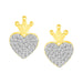 LADIES EARRINGS 0.15CT ROUND DIAMOND 10K YELLOW GOLD