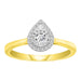 LADIES RING 0.25CT ROUND DIAMOND 10K YELLOW GOLD