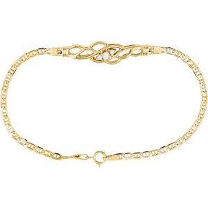 Ladies Natural Diamond Bracelet (I1, G-H) — 14K Yellow Gold