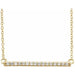 Ladies Natural Diamond Bar Necklace (I2, H+) — 14K Yellow Gold