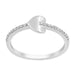 LADIES RING 0.10CT ROUND DIAMOND 10K WHITE GOLD