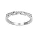 LADIES BAND 0.10CT ROUND DIAMOND 10K WHITE GOLD