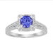 LADIES RING 1.55CT ROUND DIAMOND 14K WHITE GOLD (CENTER STONE 1.06 CT CUSHION DIAMOND)