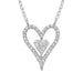 LADIES NECKLACE 0.25CT ROUND DIAMOND 10K WHITE GOLD