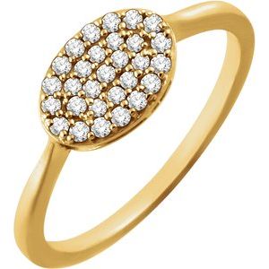 Ladies Natural Diamond Cluster Ring (I1, H+) — 14K Yellow Gold