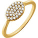 Ladies Natural Diamond Cluster Ring (I1, H+) — 14K Yellow Gold