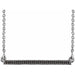 Ladies Natural Black Diamond Bar Necklace (Opaque, Black) — 14K White Gold