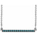 Ladies Natural Blue Diamond Bar Necklace (I2, Blue) — 14K White Gold