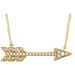 Ladies Natural Diamond Arrow Necklace (I1, H+) — 14K Yellow Gold