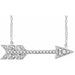 Ladies Natural Diamond Arrow Necklace (I1, H+) — 14K White Gold