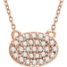 Ladies Natural Diamond Cluster Necklace (I1, H+) — 14K Rose Gold