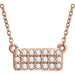 Ladies Natural Diamond Cluster Necklace (I1, H+) — 14K Rose Gold