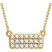 Ladies Natural Diamond Cluster Necklace (I1, H+) — 14K Yellow Gold