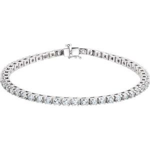Ladies Natural Diamond Line 7 1/ Bracelet (Si1, G-H) — Platinum