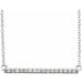 Ladies Natural Diamond Bar Necklace (I2, H+) — 14K White Gold