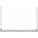 Ladies Natural Diamond Bar Necklace (I2, H+) — 14K White Gold