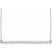 Lab-Grown Diamond Accented Bar Necklace