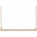 Ladies Natural Diamond Bar Necklace (I2, H+) — 14K Rose Gold